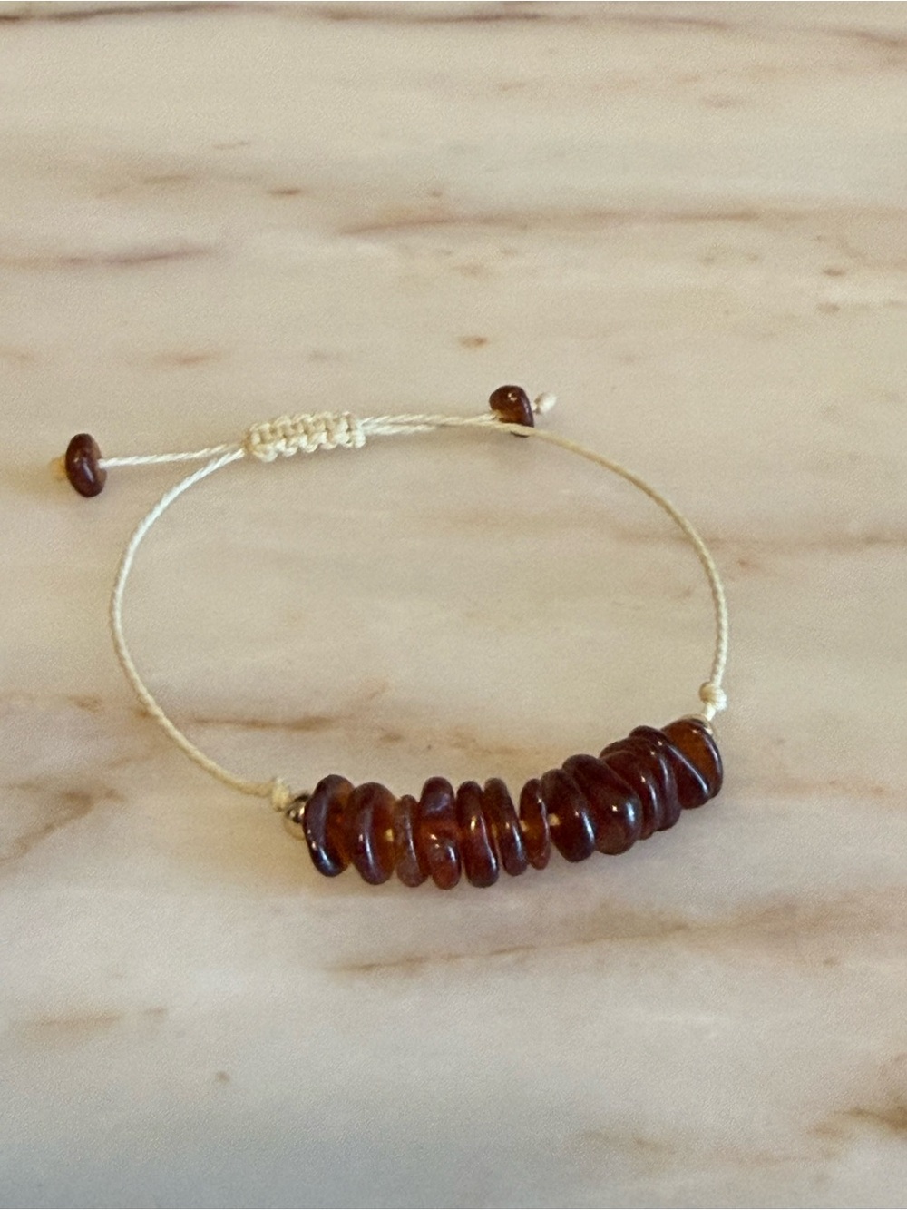 Adjustable stone minimalist bracelet